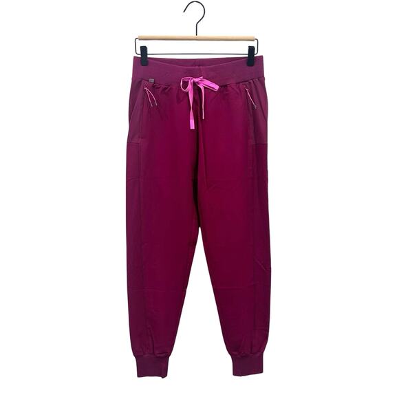 Figs Pants - NWT Figs Boston Slim Jogger Scrub Pants in Dark Magenta Size XXS